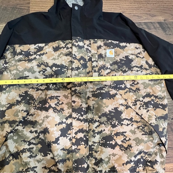 Carhartt Storm Defender Waterproof Rain Jacket Men's XL Hooded Zip Camo - Picture 4 of 16
